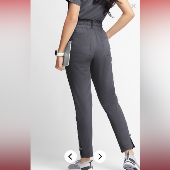 PEWTER WhisperLite ISLA Women's 5-Pocket Tapered Scrub Pants - Picture 2 of 4